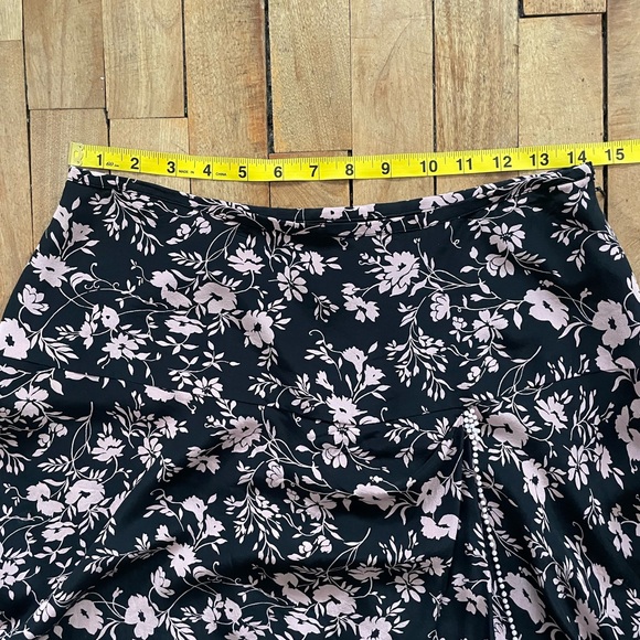 Y2K Anne Carson silk floral mini skirt-size 6 - Picture 9 of 11